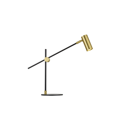 אנזו ENZO מנורת שולחן 53x18 סמ' 7W LED שחור וזהב פליז