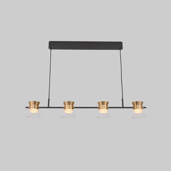 וולטרה VOLTERA מנורת תליה 90 סמ' 24W LED U/D שחור /זהב פליז