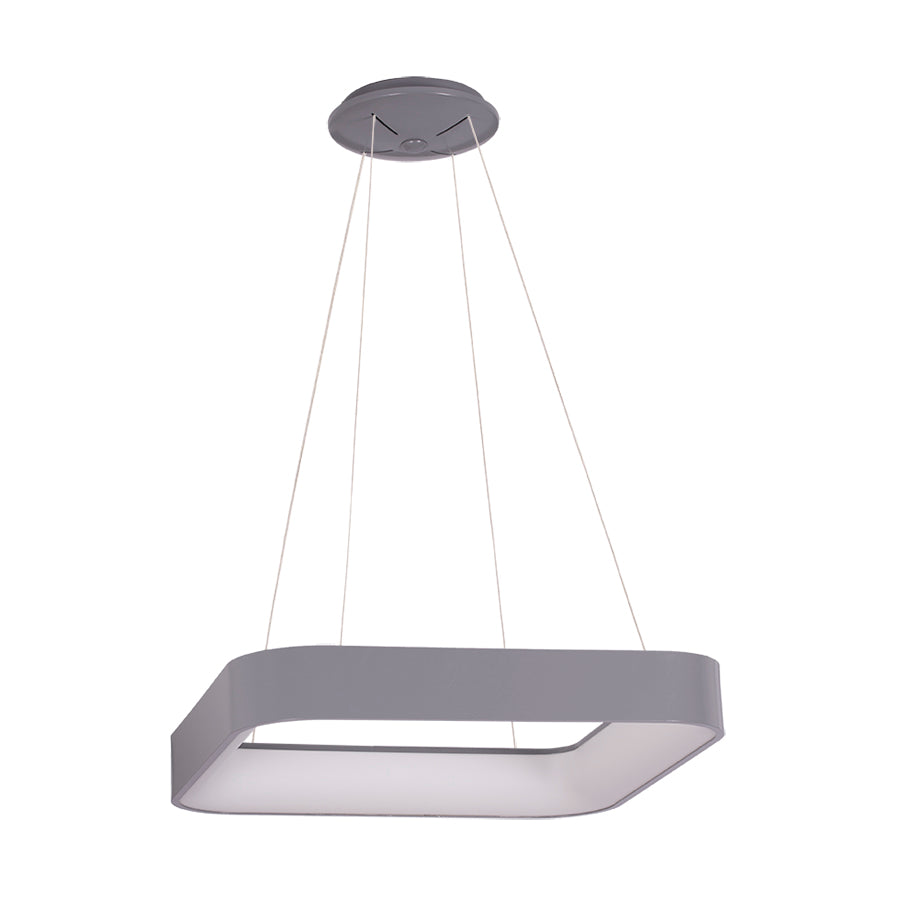 טולדו מרובע תליה בינוני LED 72W - אפור