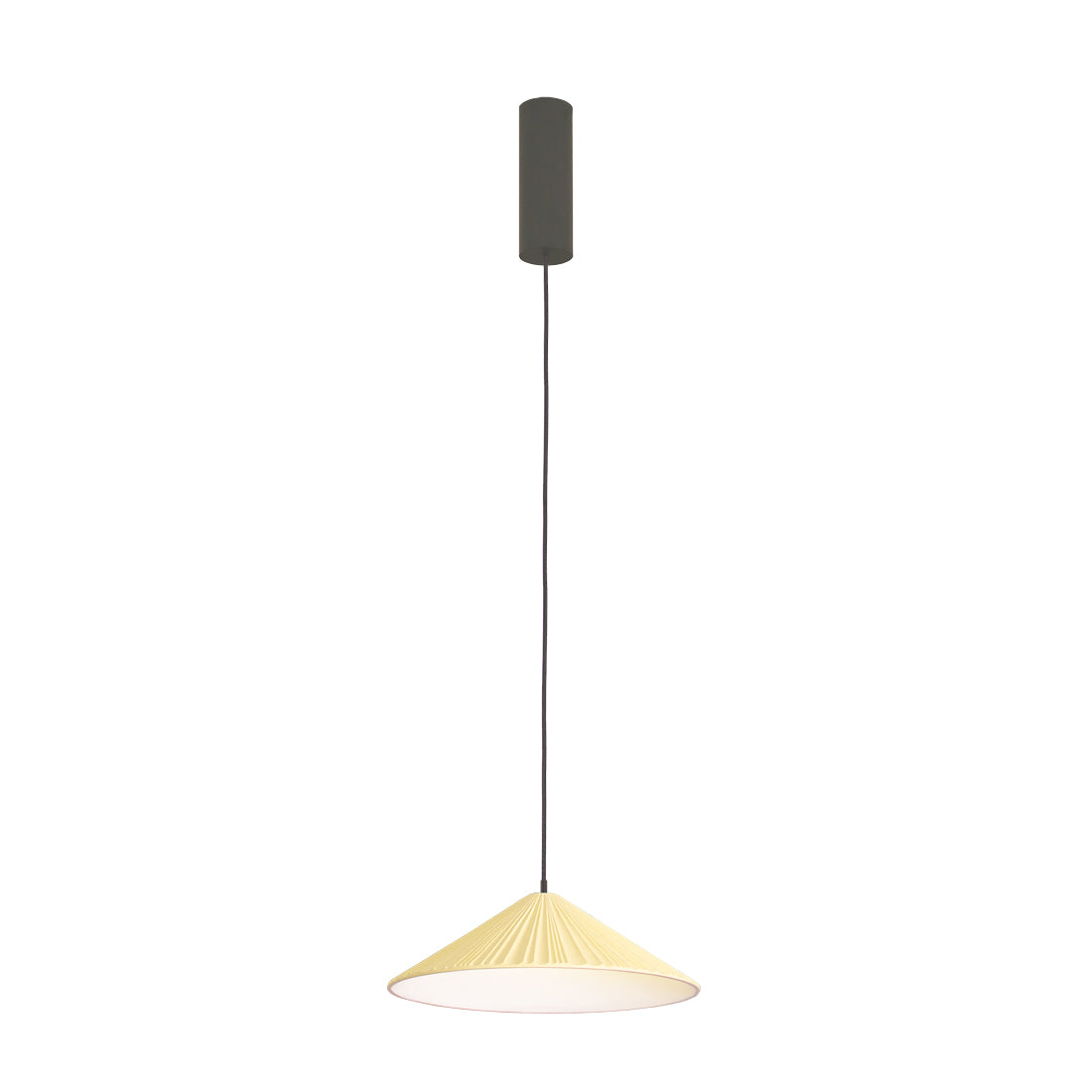 פליסה תליה קוטר 38 סמ' LED 21W - צהוב פנינה
