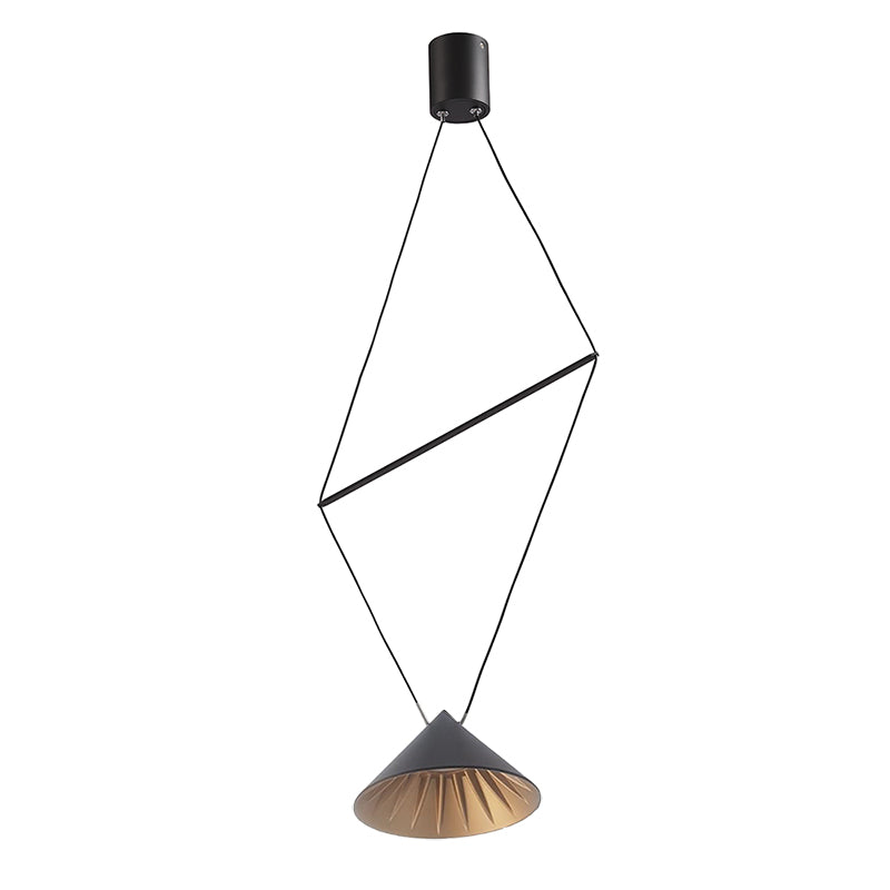 סאבונה SAVONA קונוס תליה 12W LED - שחור וזהב