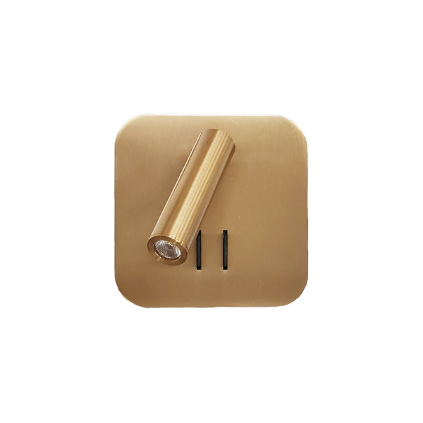 קאווה CAVA קיר מרובע 2 הדלקות LED 9W זהב / פליז מושחר